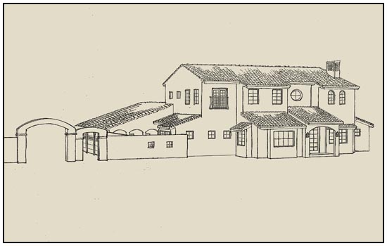 3-D Sketch Spanish colonial Revival